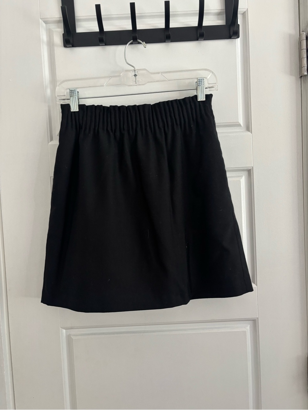 J. Crew Black Mini Skirt with Elastic Waist